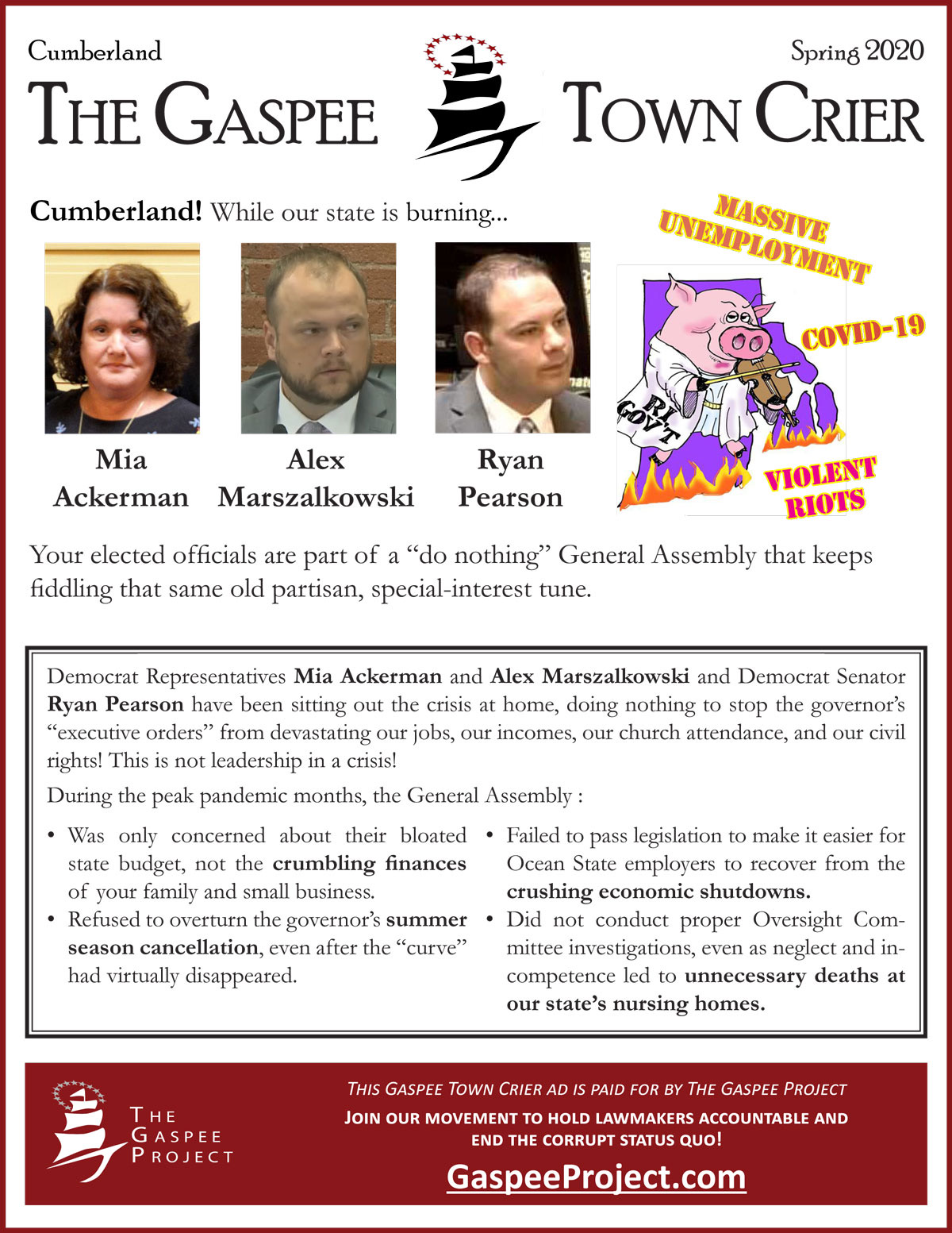 Gaspee Project launches social media campaign calling out DO-NOTHING Rhode Island General Assembly: Download & share yours TODAY