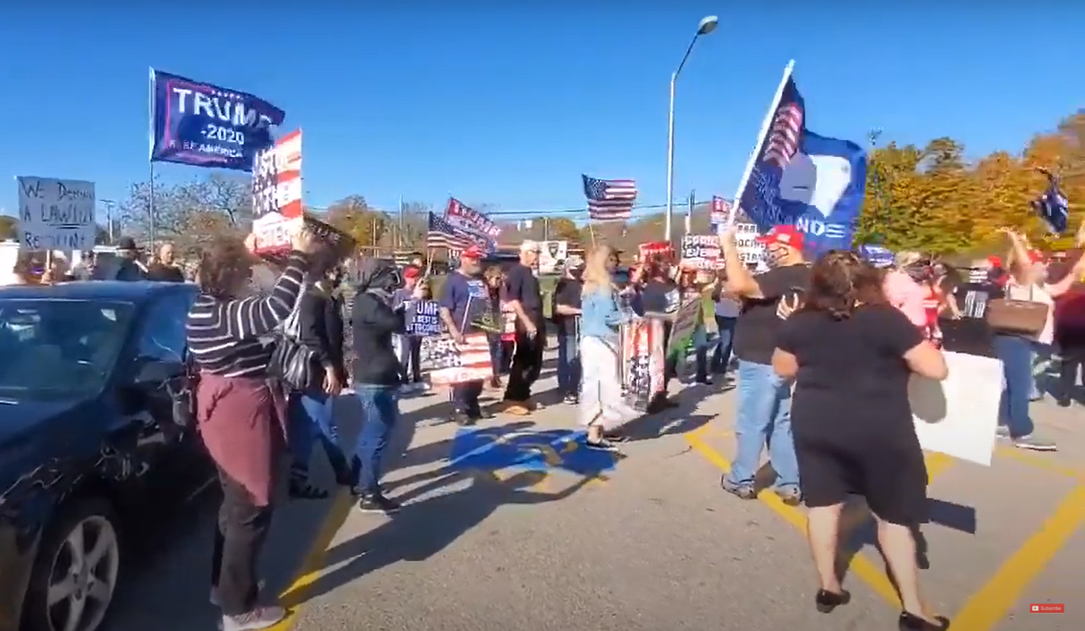 [Video] Trump supporters protesting and demanding recount – Rhode Island