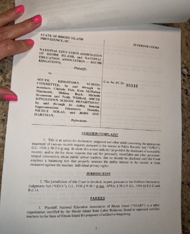 The hearing for the lawsuit against Nicole Solas by the radical special interest group, the National Education Association (NEA) is one week away, Dec 1