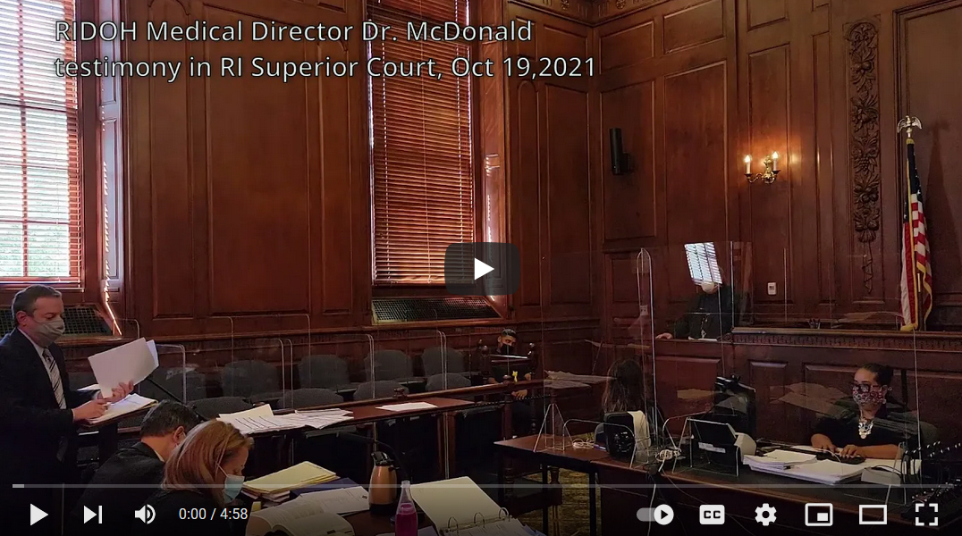 Dr. James McDonald, the same doctor who LIED about counting COVID deaths until put under oath, named Interim RIDOH Director As McKee Announces Health Dept Transition Team