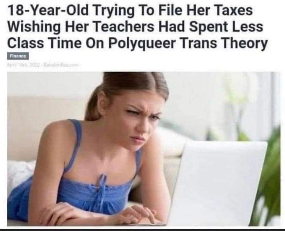 Teenager trying to do her taxes . . .