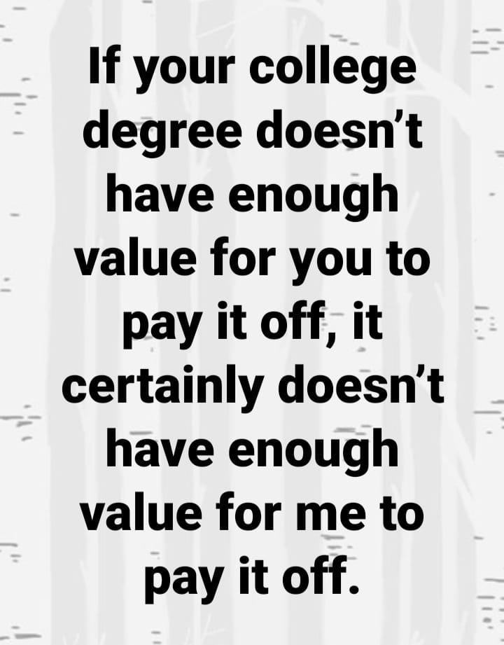 Value of your college degree . . .