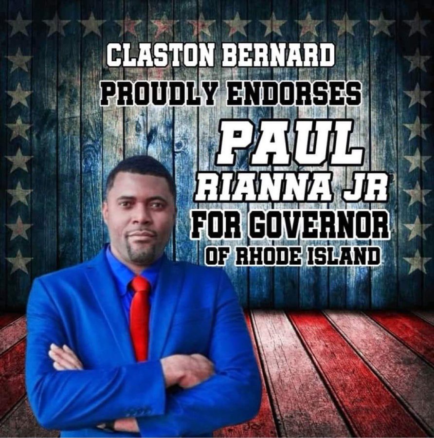 Former US Congressional Candidate, author, speaker, & Olympian Claston Bernard endorses Paul Rianna Jr.