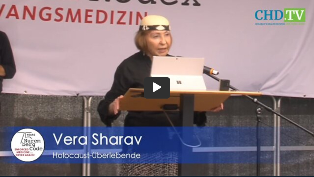 Chilling: Holocaust Survivor, Vera Sharav Speech at Nuremberg 75 [Video Published August 21, 2022]