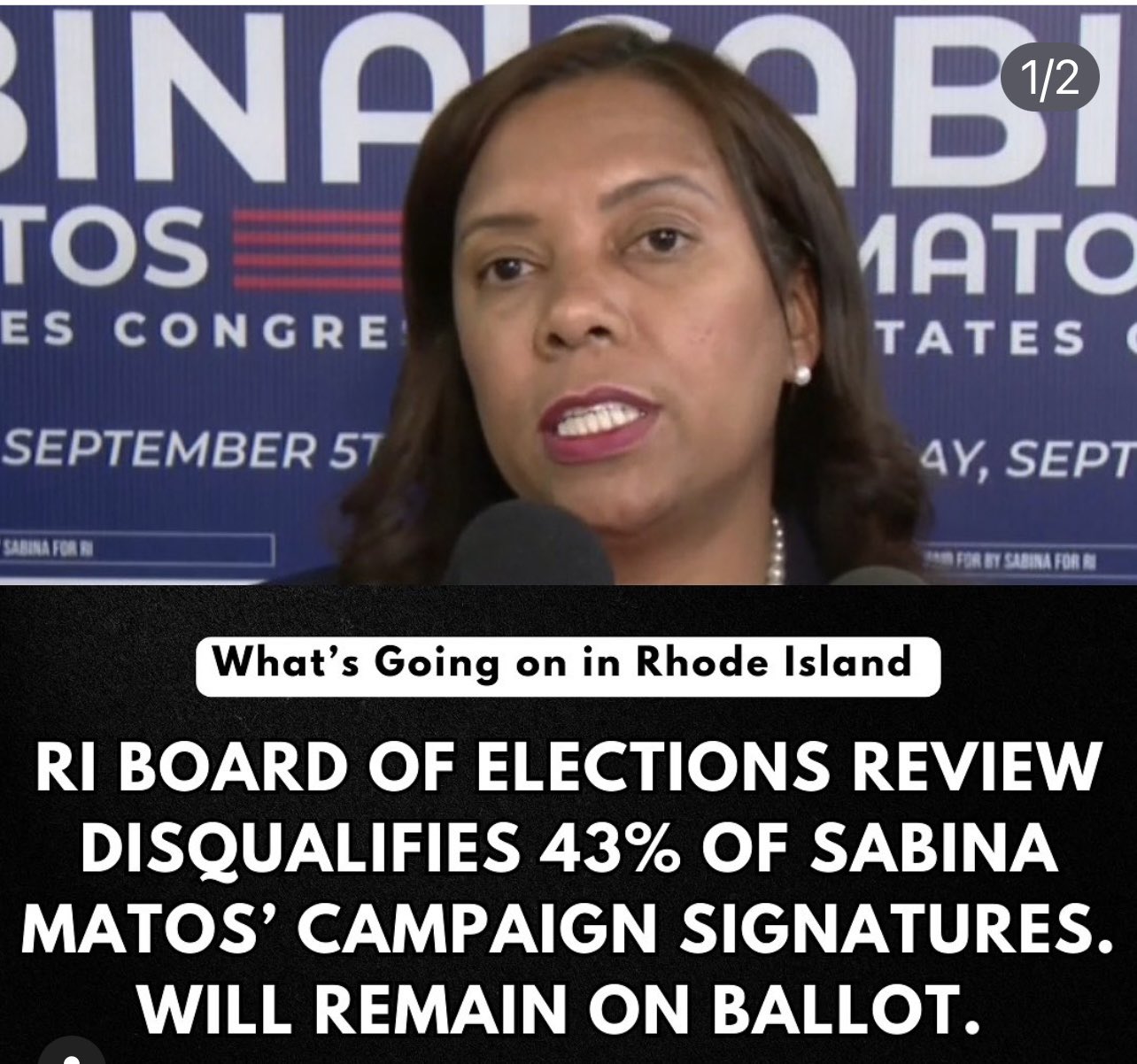 Blatant Cheating by Democrat Candidate Sabina Matos, Rhode Island Shamelessly Keeps Her On the Ballot