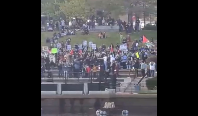 Sheer chaos as Hamas supporters drown out Governor Dan McKee at Waterfire in Providence with antisemitic chants.