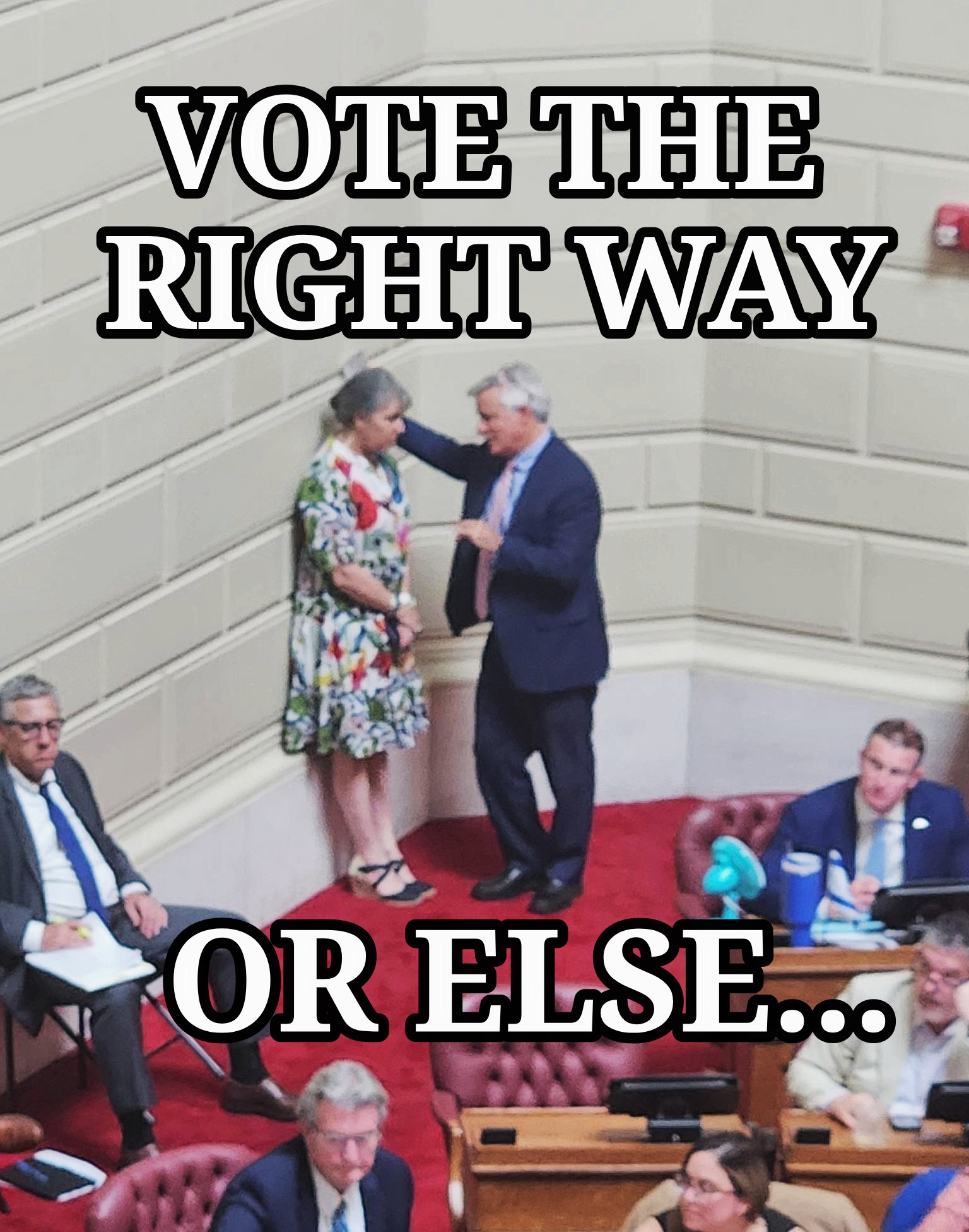 Vote the right way, or else.