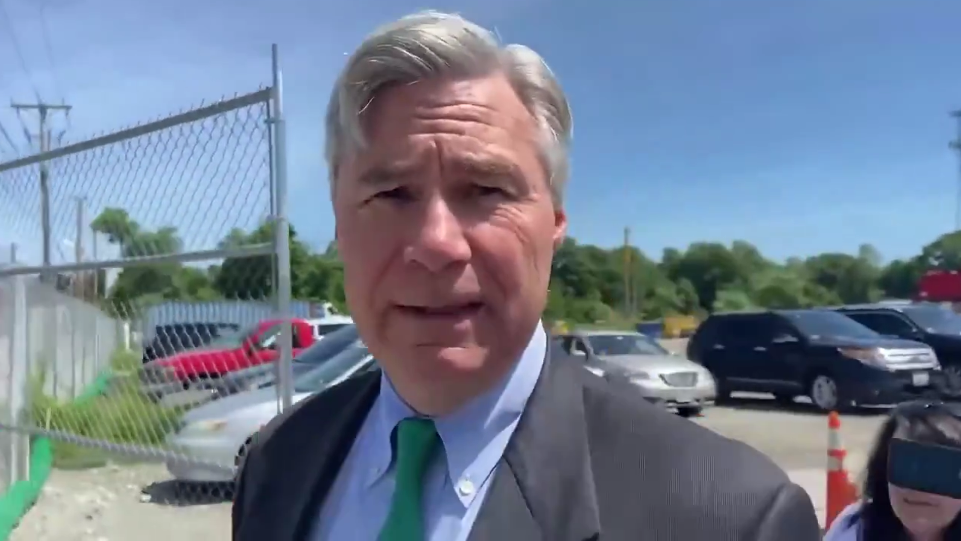 “@SenWhitehouse, there is nothing CREEPIER than you and your wife Sandra being the largest shareholders & members of an ALL-WHITE beach club in Newport, Rhode Island.”