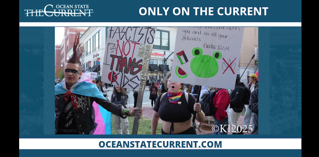 Brave patriots brilliantly Charlie Kirk the crackpots of the Rhode Island “No Kings” rally
