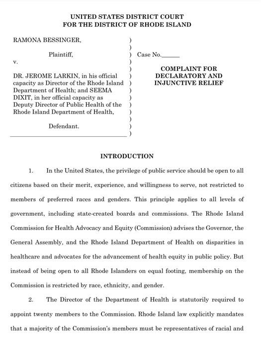 Rhode Island Department of Health RACISTS