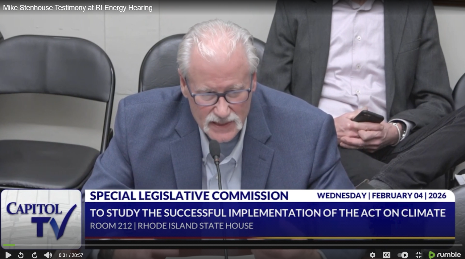 TESTIMONY: Senate Commission to Study the Successful Implementation of the Act on Climate