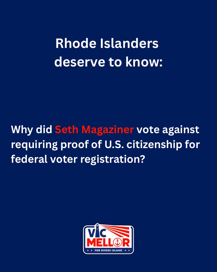 Call Seth Magaziner’s Washington, DC office at (202) 225-2735 & ask why he voted against verifying citizenship for federal voter registration.